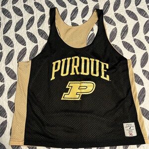 Purdue Black and Gold Mesh Tank Top